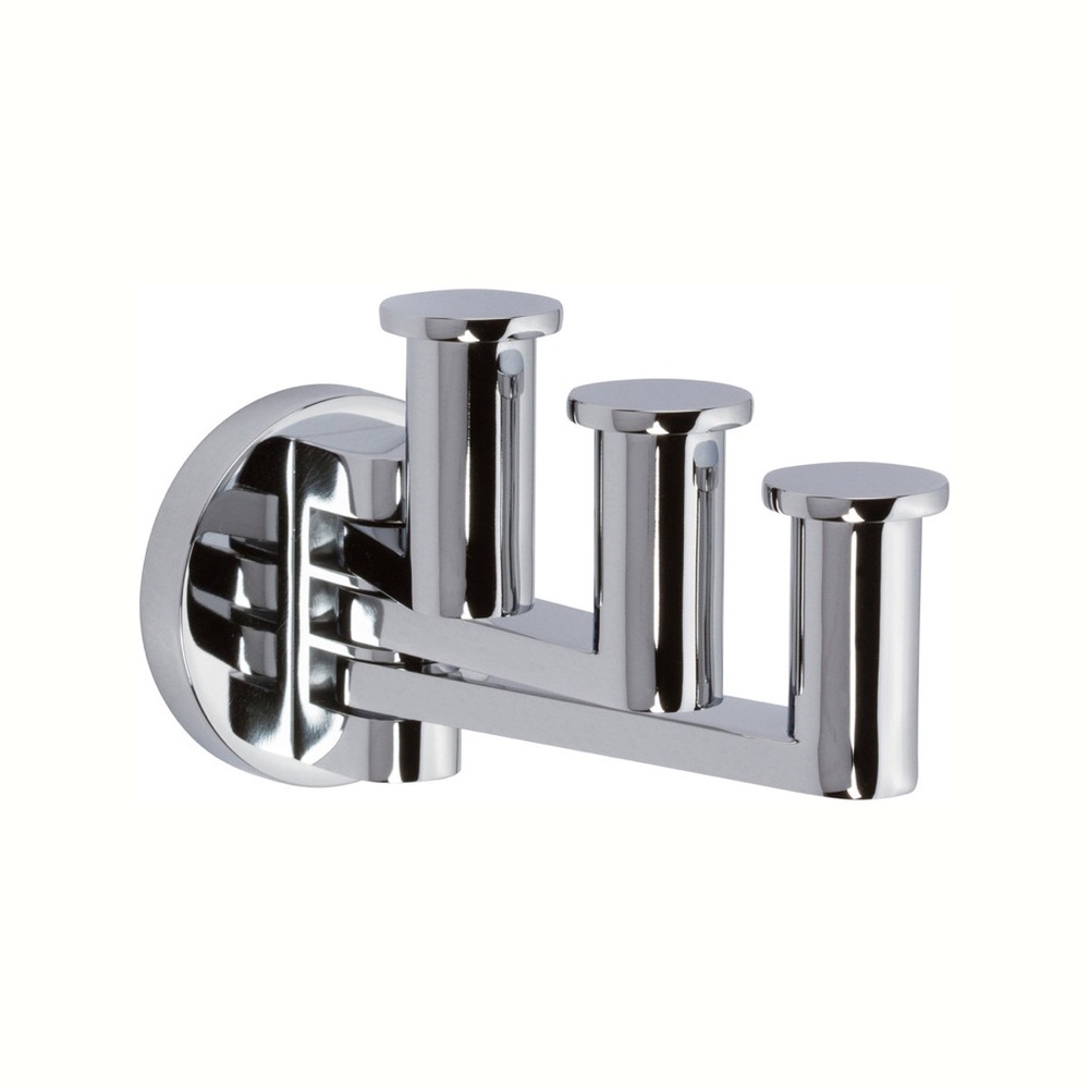 Ginger Kubic Pivoting Triple Robe Hook 4610T/PC Chrome Towel